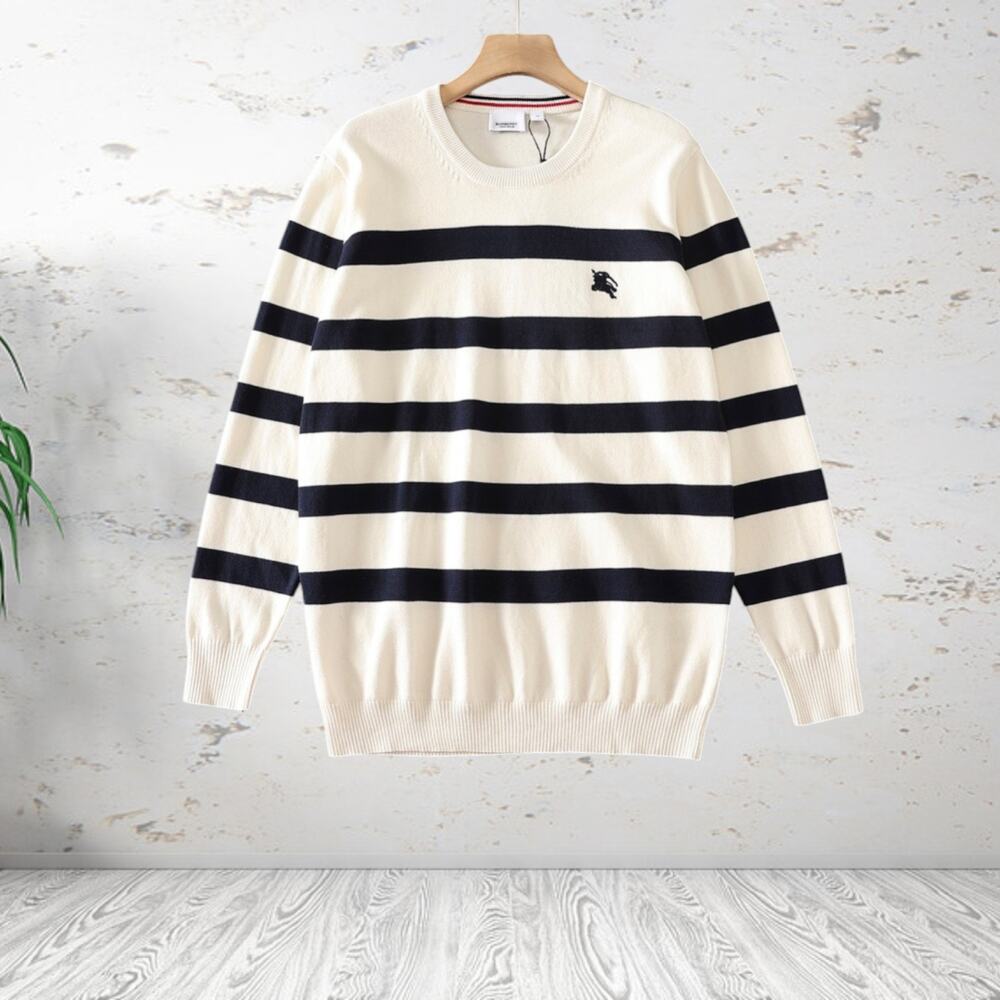 Burberry Men's Fall/Winter Crew Neck Stripe Sweater